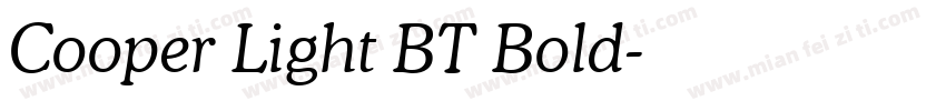Cooper Light BT Bold字体转换